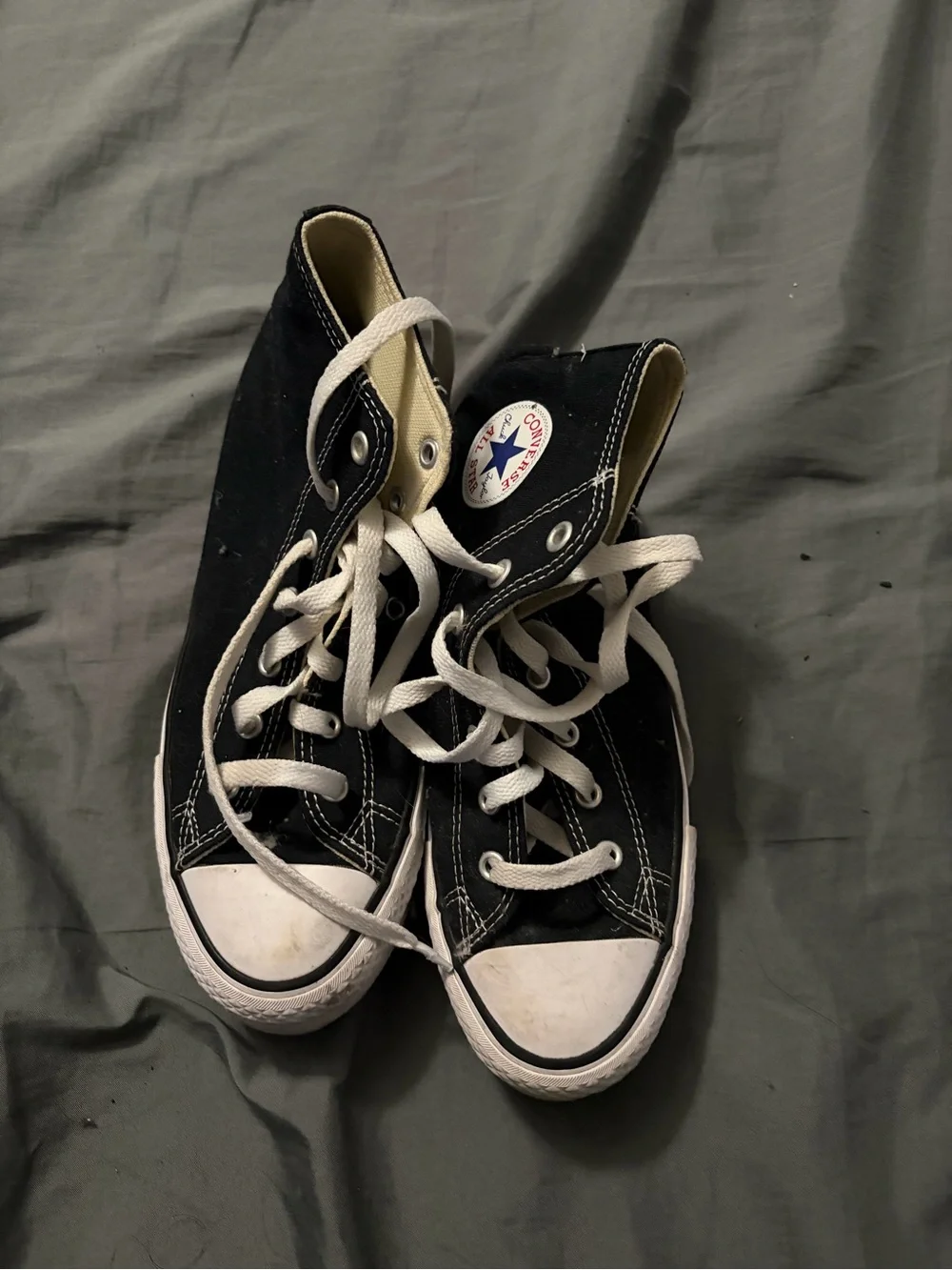 Converse Kids High Top Sneakers - Black with White Accents